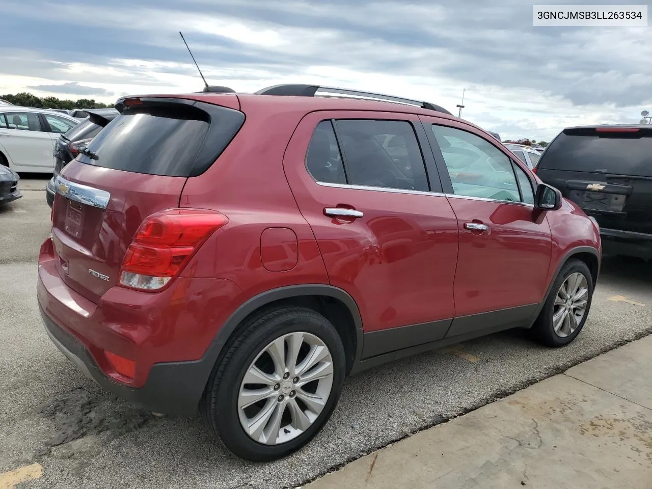 2020 Chevrolet Trax Premier VIN: 3GNCJMSB3LL263534 Lot: 74355054