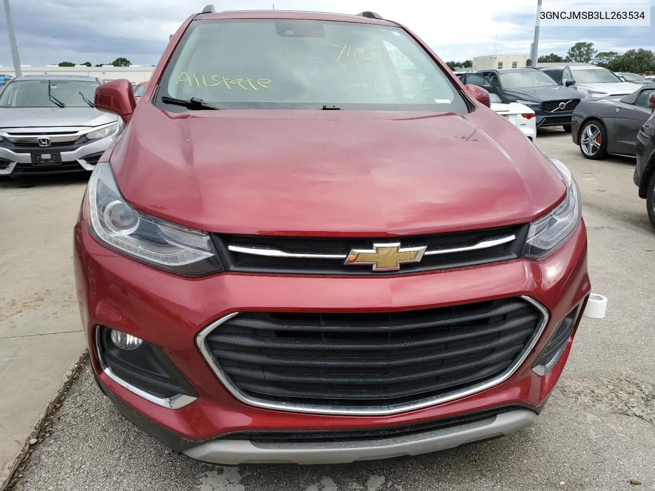 2020 Chevrolet Trax Premier VIN: 3GNCJMSB3LL263534 Lot: 74355054