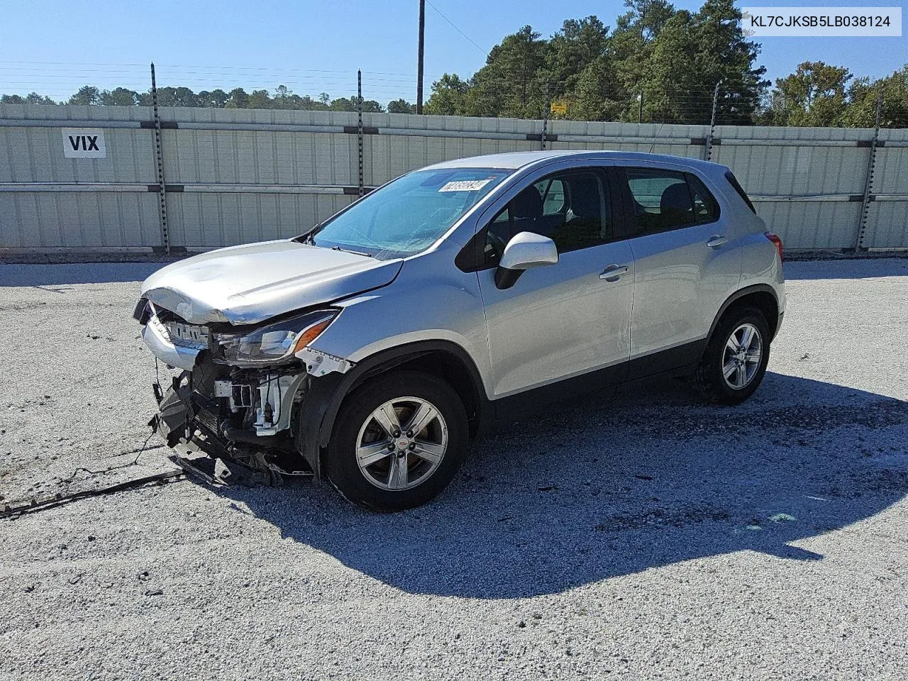 2020 Chevrolet Trax Ls VIN: KL7CJKSB5LB038124 Lot: 74850234