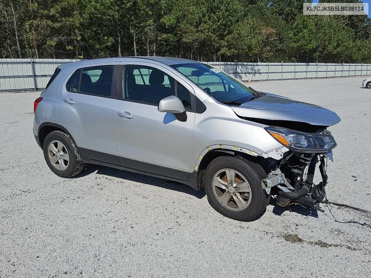 2020 Chevrolet Trax Ls VIN: KL7CJKSB5LB038124 Lot: 74850234