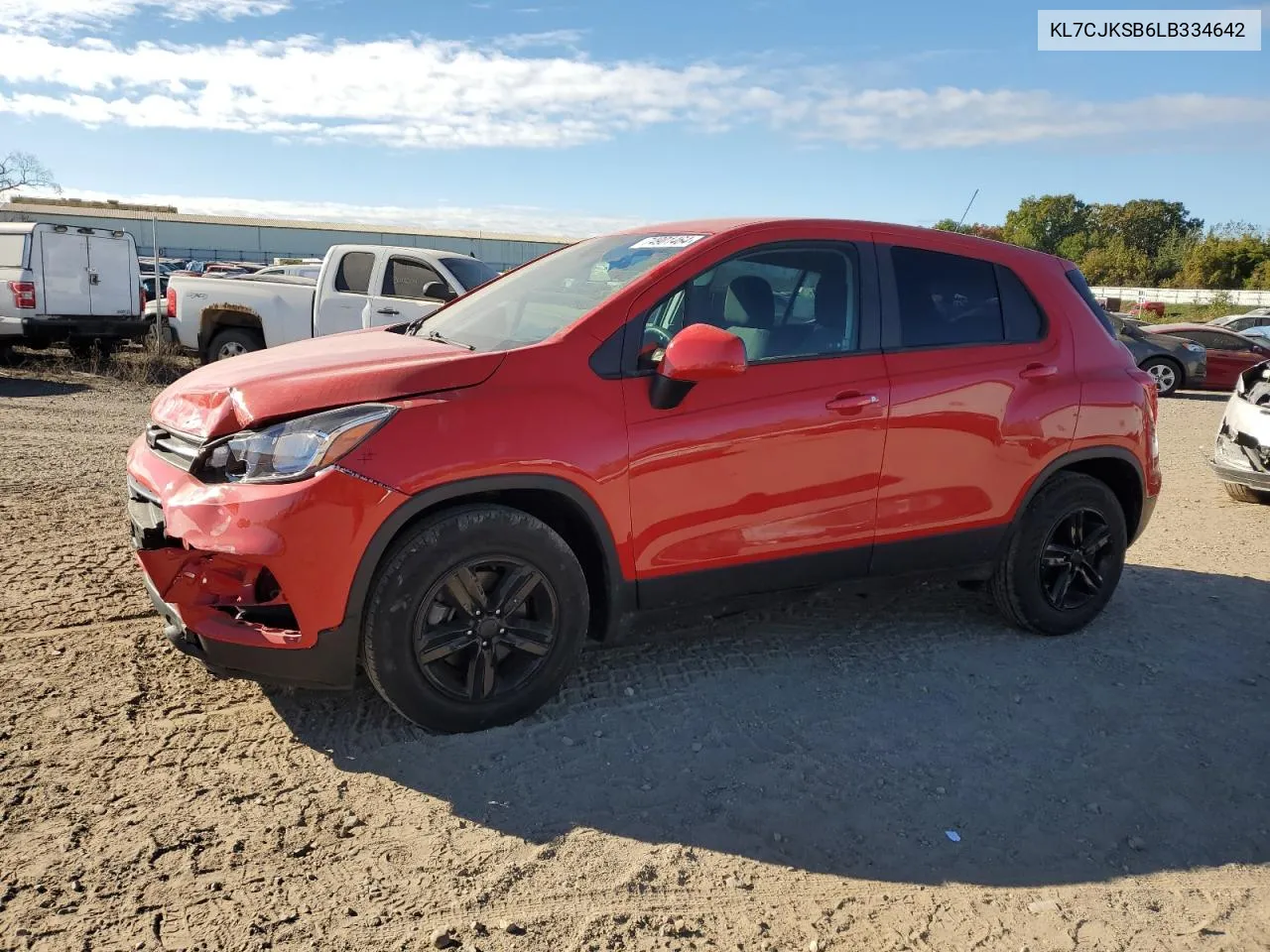 2020 Chevrolet Trax Ls VIN: KL7CJKSB6LB334642 Lot: 74901464