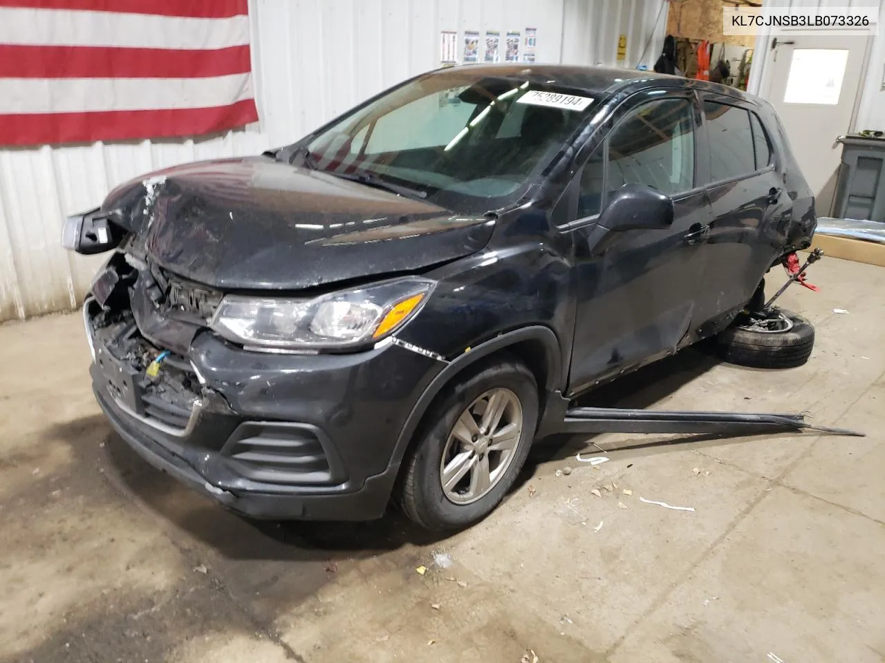 2020 Chevrolet Trax Ls VIN: KL7CJNSB3LB073326 Lot: 75289194