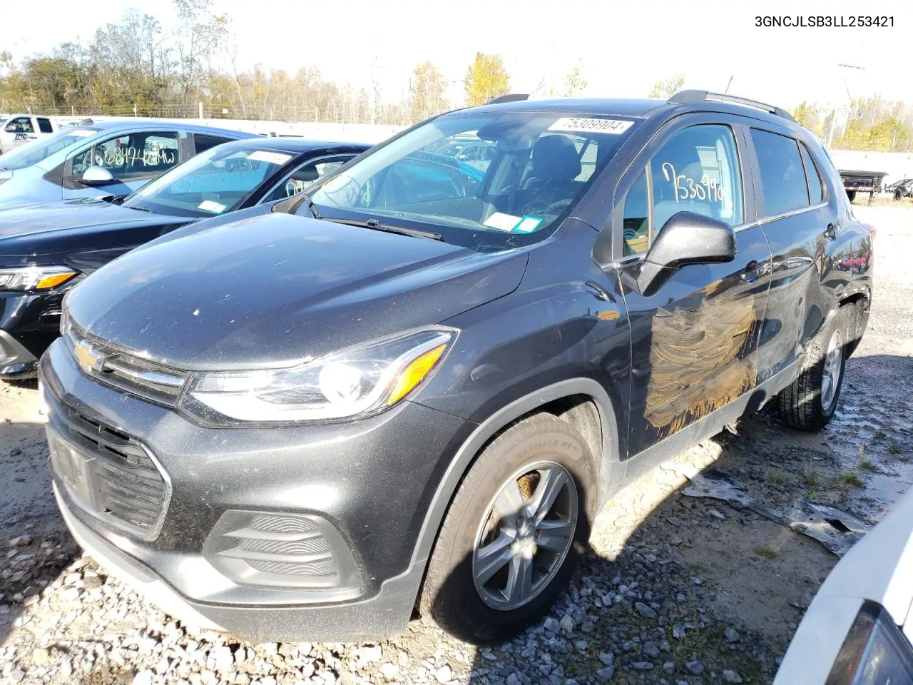 2020 Chevrolet Trax 1Lt VIN: 3GNCJLSB3LL253421 Lot: 75309904