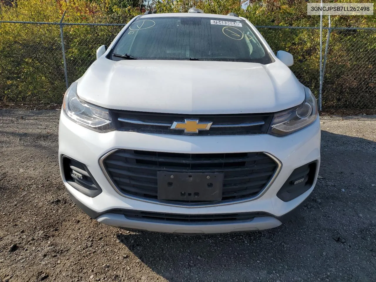 2020 Chevrolet Trax 1Lt VIN: 3GNCJPSB7LL262498 Lot: 75483684