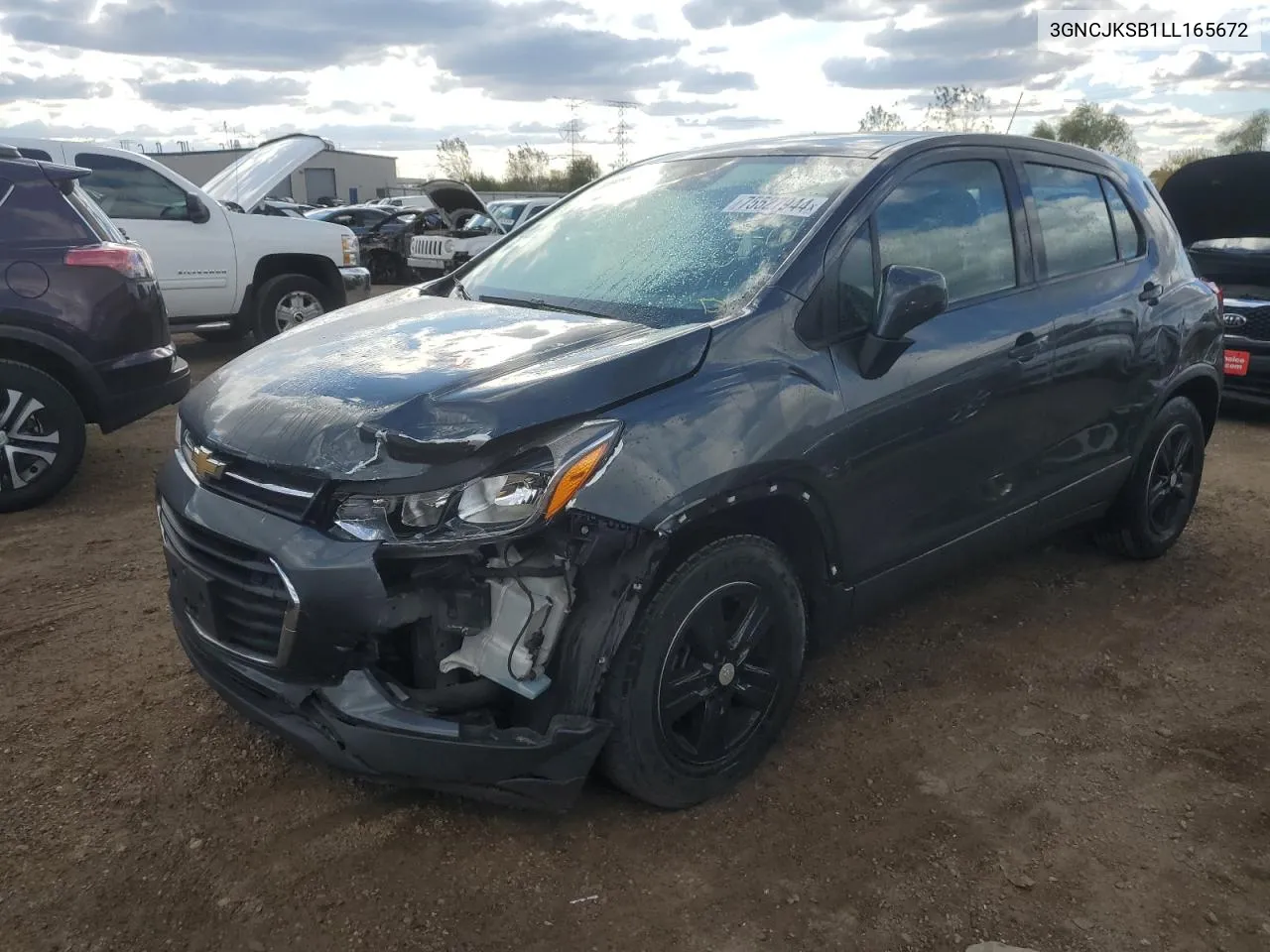 2020 Chevrolet Trax Ls VIN: 3GNCJKSB1LL165672 Lot: 75527944