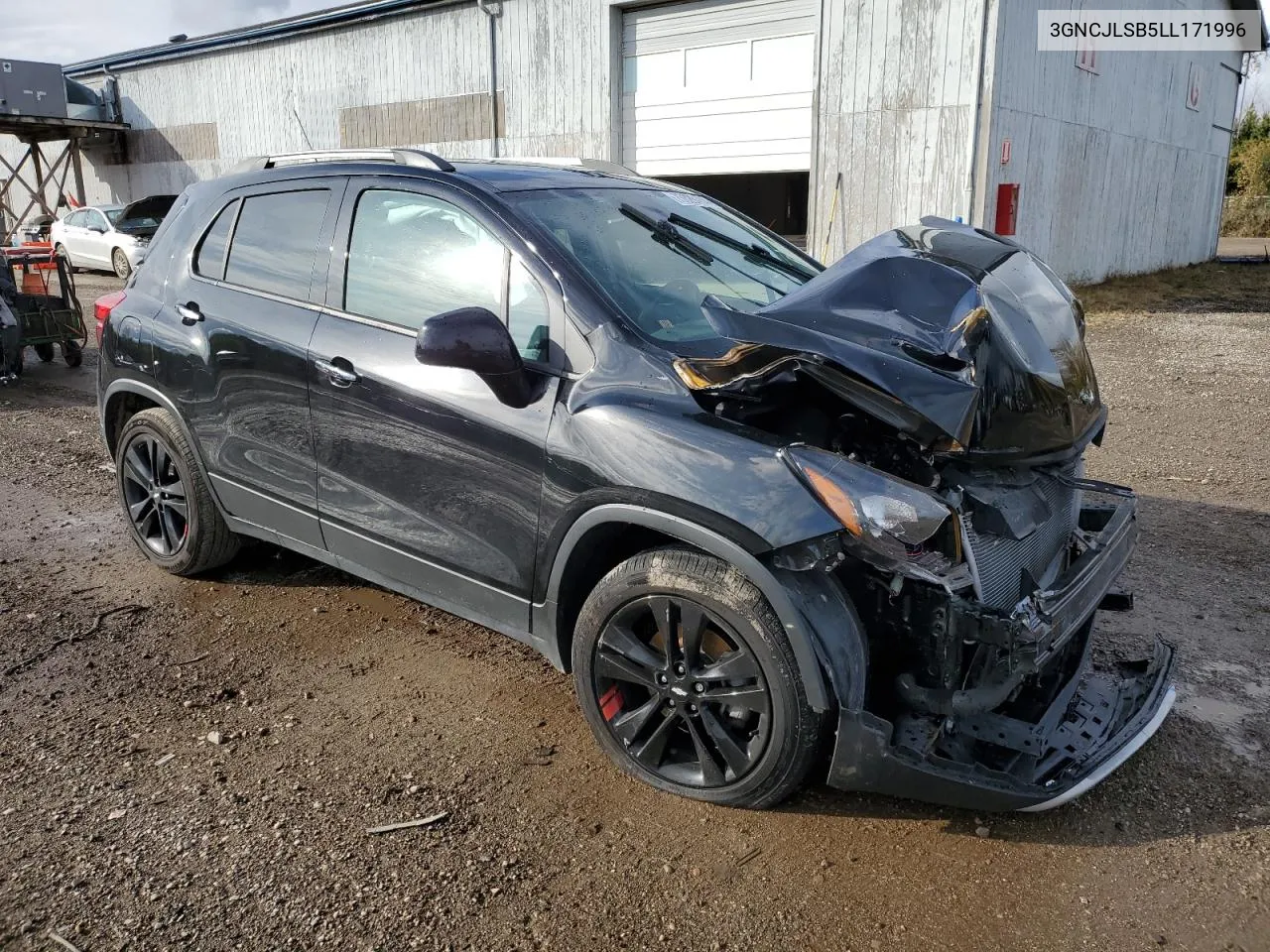 2020 Chevrolet Trax 1Lt VIN: 3GNCJLSB5LL171996 Lot: 75629484