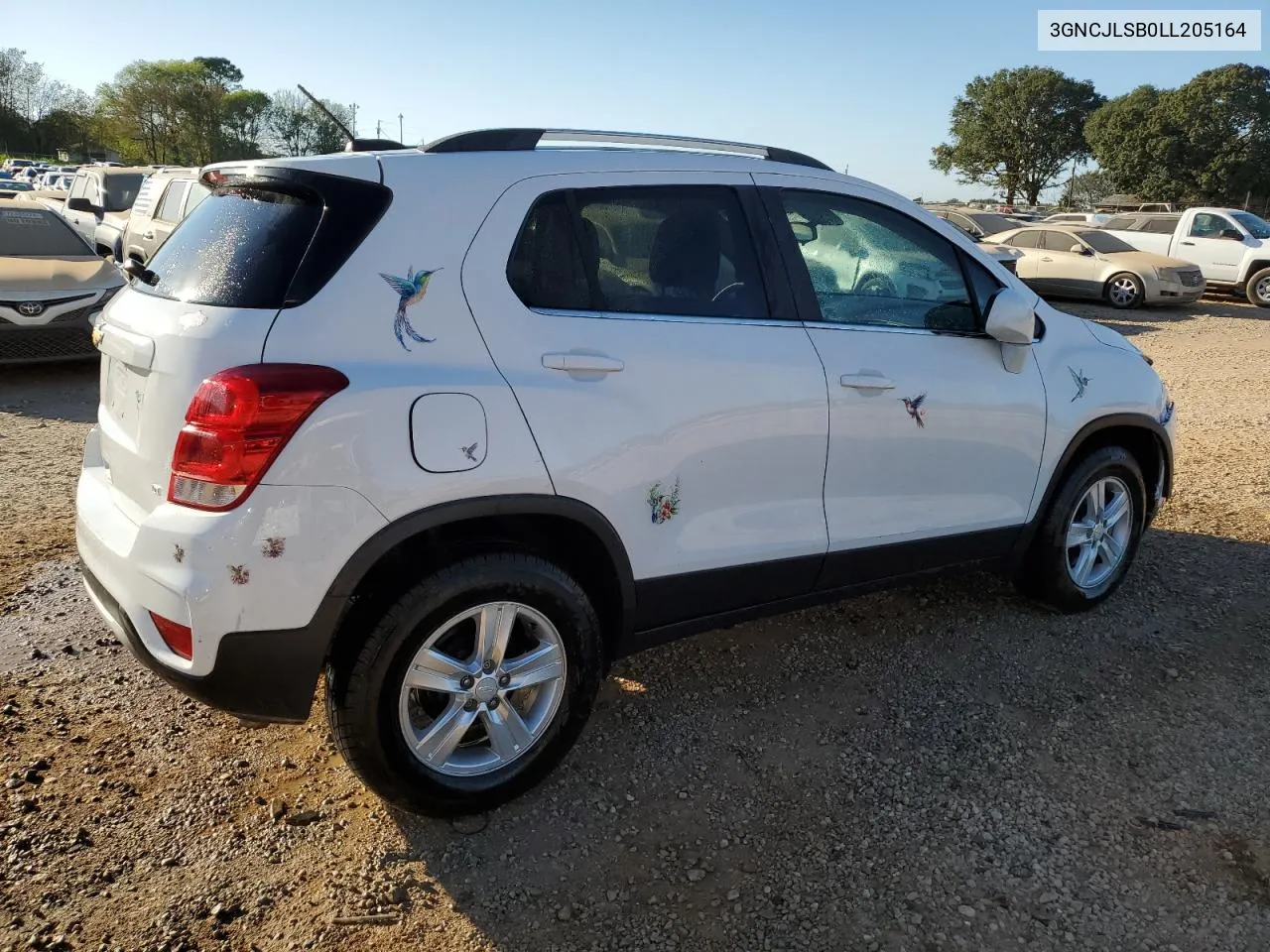 2020 Chevrolet Trax 1Lt VIN: 3GNCJLSB0LL205164 Lot: 75639994