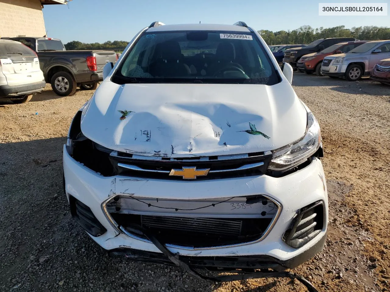 2020 Chevrolet Trax 1Lt VIN: 3GNCJLSB0LL205164 Lot: 75639994