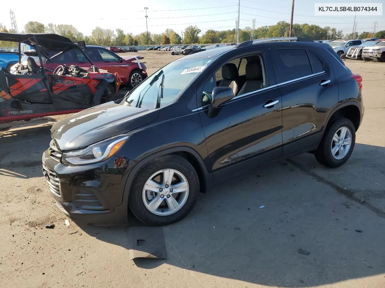 2020 Chevrolet Trax 1Lt VIN: KL7CJLSB4LB074344 Lot: 75884444