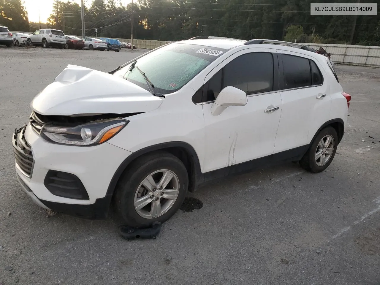 2020 Chevrolet Trax 1Lt VIN: KL7CJLSB9LB014009 Lot: 75901024