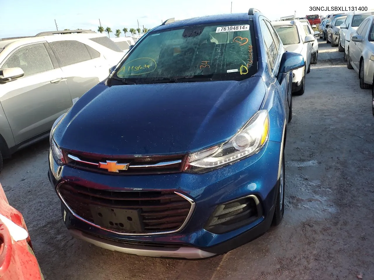 2020 Chevrolet Trax 1Lt VIN: 3GNCJLSBXLL131400 Lot: 76104814