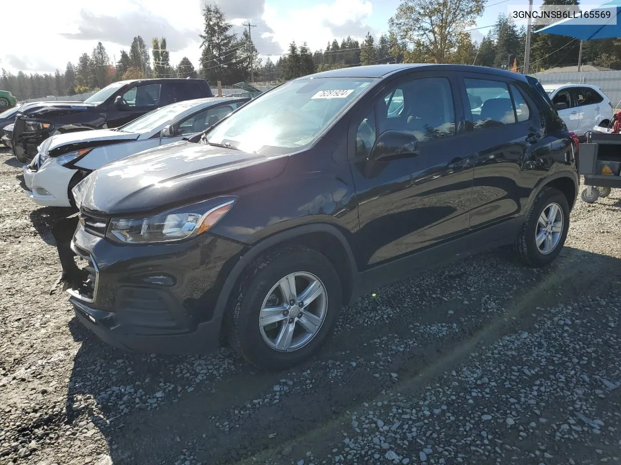 2020 Chevrolet Trax Ls VIN: 3GNCJNSB6LL165569 Lot: 76281924