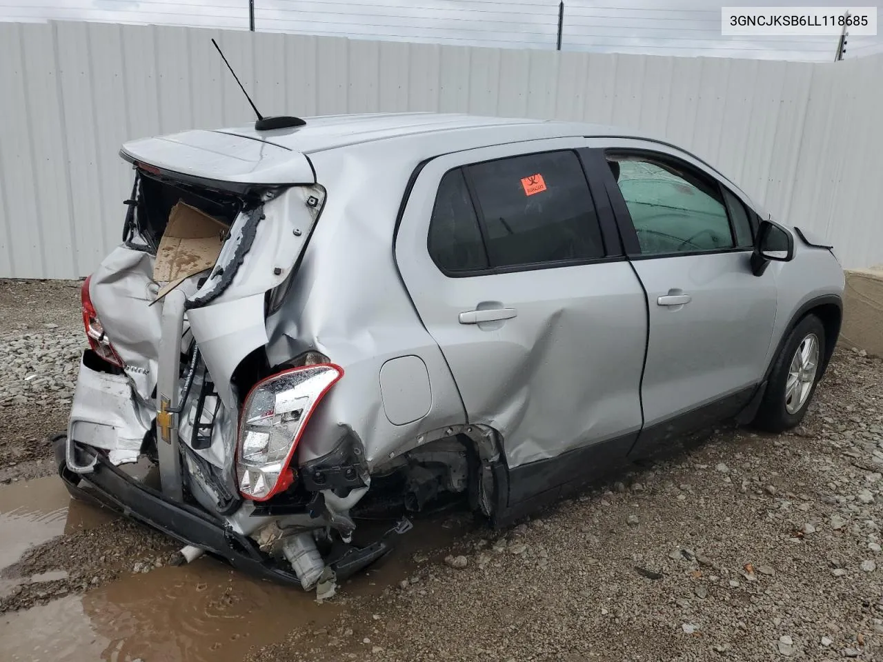 2020 Chevrolet Trax Ls VIN: 3GNCJKSB6LL118685 Lot: 76590744