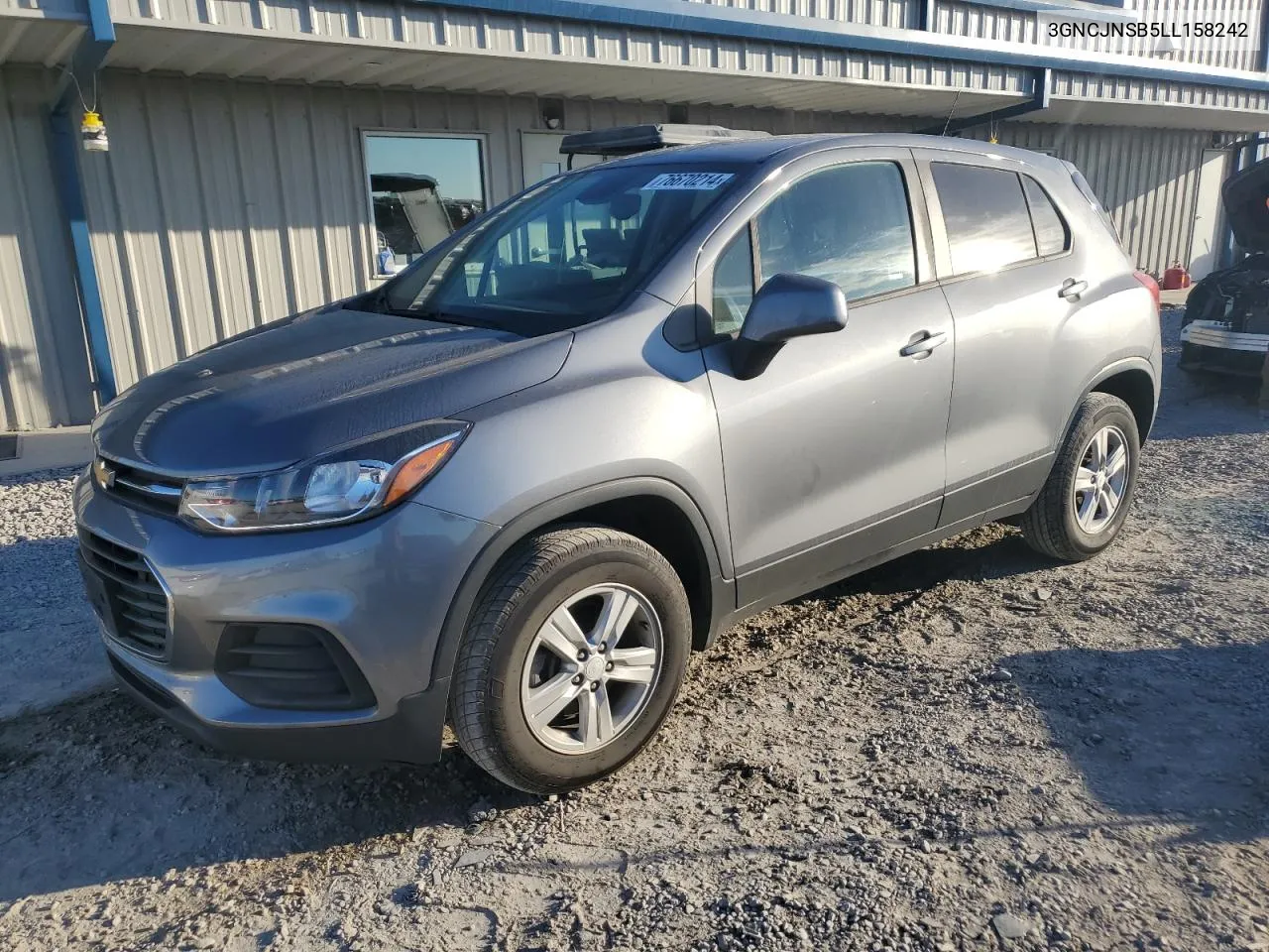 2020 Chevrolet Trax Ls VIN: 3GNCJNSB5LL158242 Lot: 76670214