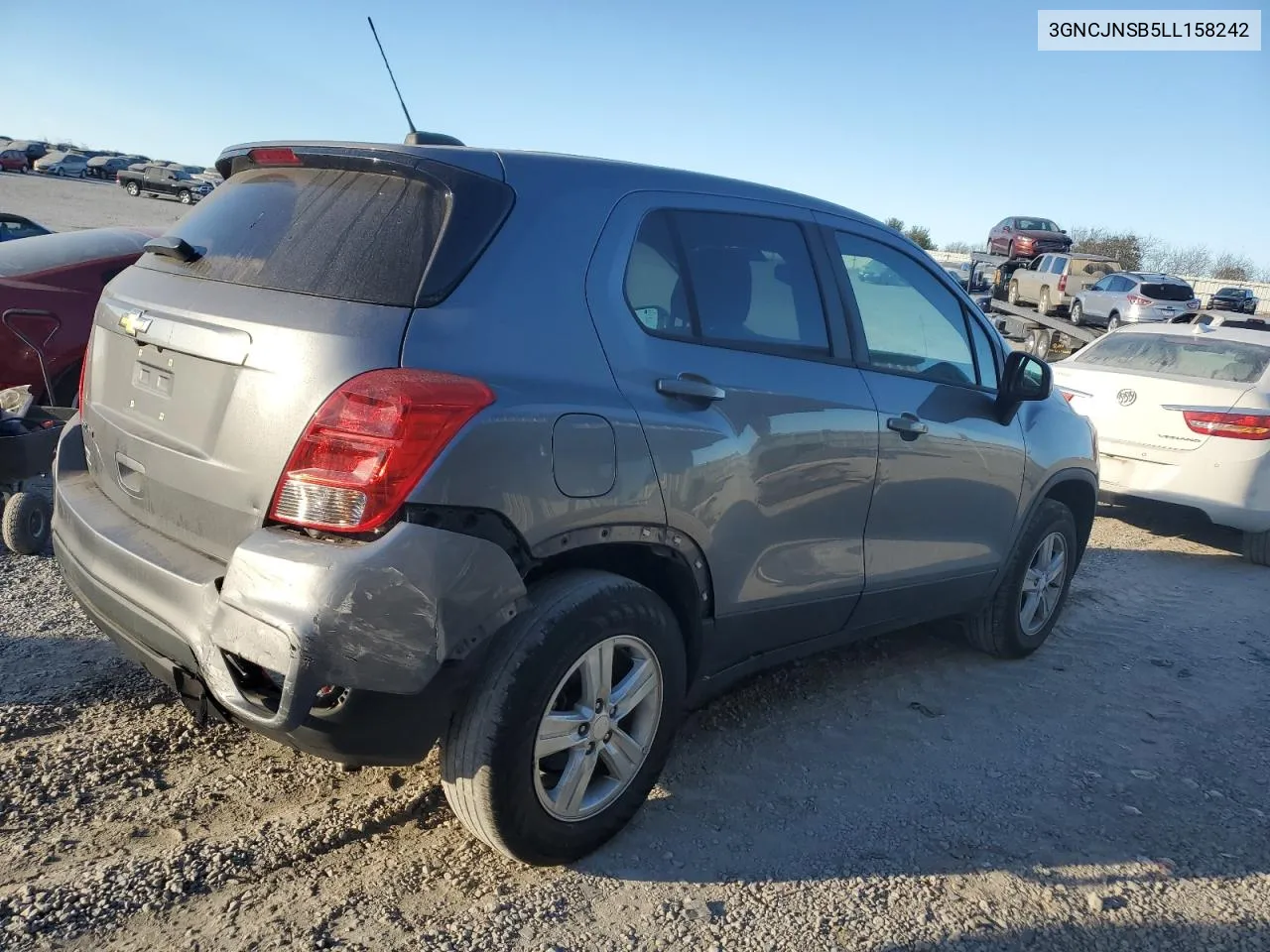 2020 Chevrolet Trax Ls VIN: 3GNCJNSB5LL158242 Lot: 76670214