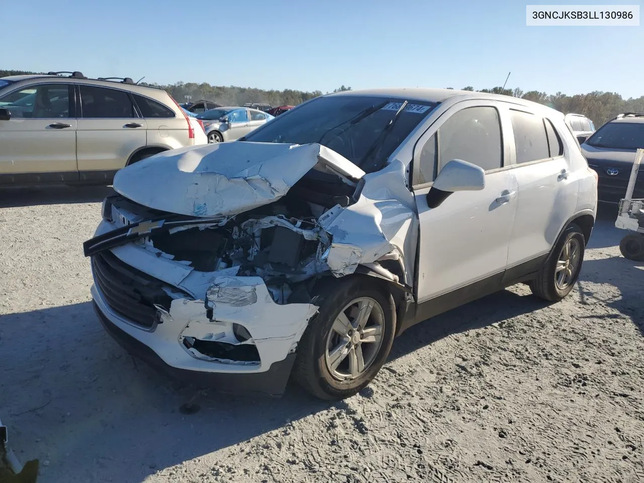 2020 Chevrolet Trax Ls VIN: 3GNCJKSB3LL130986 Lot: 76809674