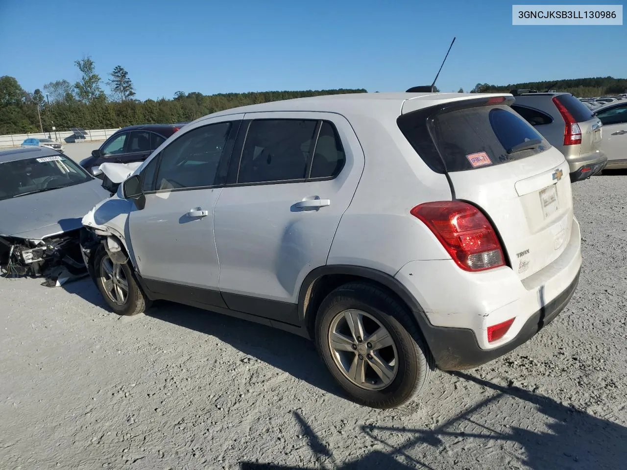 2020 Chevrolet Trax Ls VIN: 3GNCJKSB3LL130986 Lot: 76809674