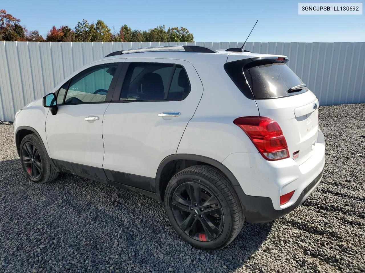 2020 Chevrolet Trax 1Lt VIN: 3GNCJPSB1LL130692 Lot: 77081644