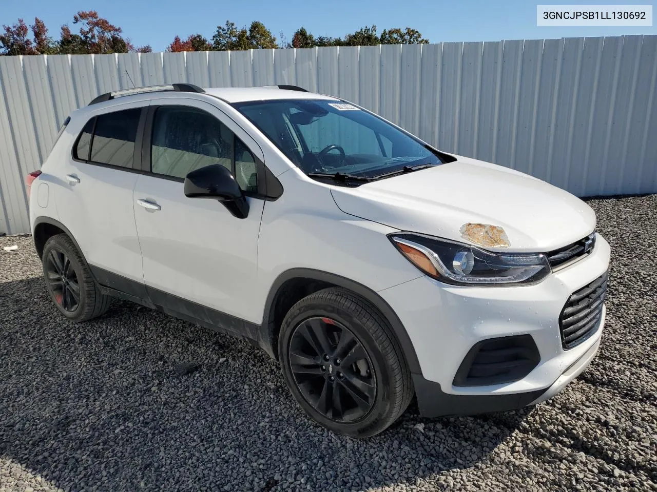 2020 Chevrolet Trax 1Lt VIN: 3GNCJPSB1LL130692 Lot: 77081644