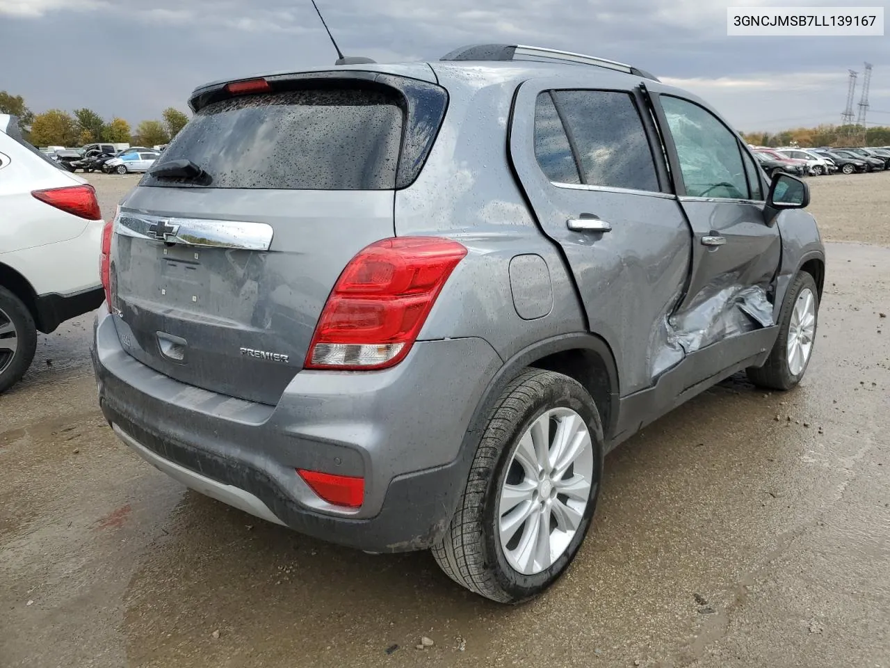 2020 Chevrolet Trax Premier VIN: 3GNCJMSB7LL139167 Lot: 77147924