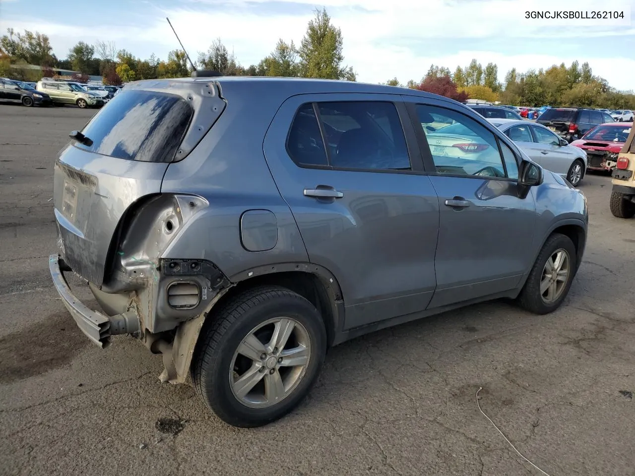 2020 Chevrolet Trax Ls VIN: 3GNCJKSB0LL262104 Lot: 77227174