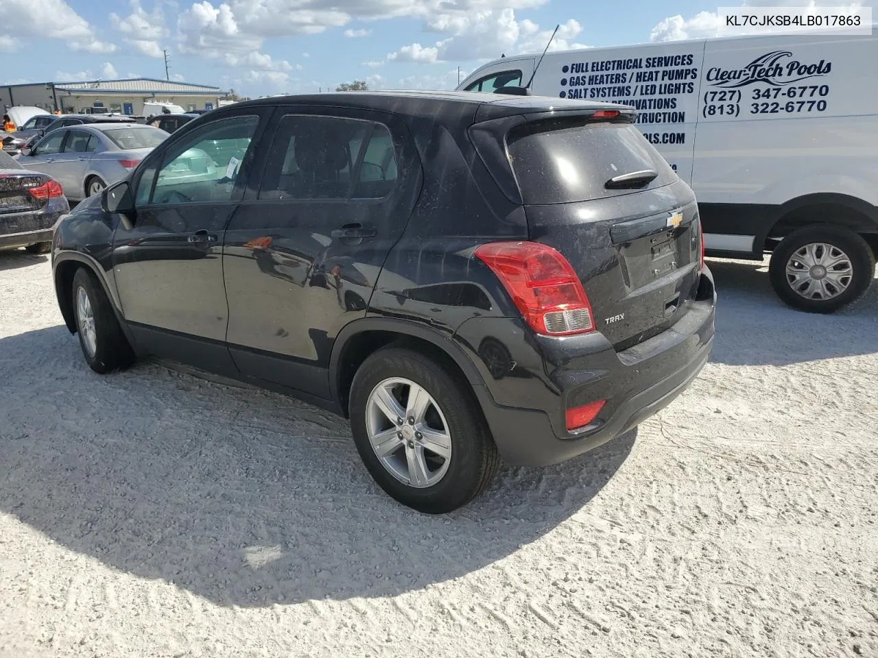 2020 Chevrolet Trax Ls VIN: KL7CJKSB4LB017863 Lot: 77268014