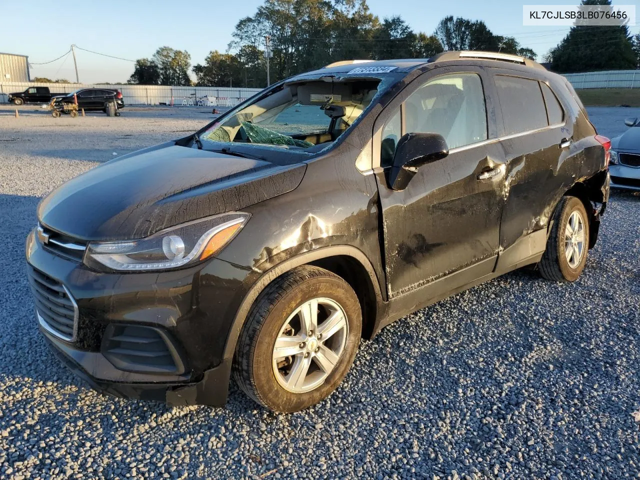 2020 Chevrolet Trax 1Lt VIN: KL7CJLSB3LB076456 Lot: 77313334