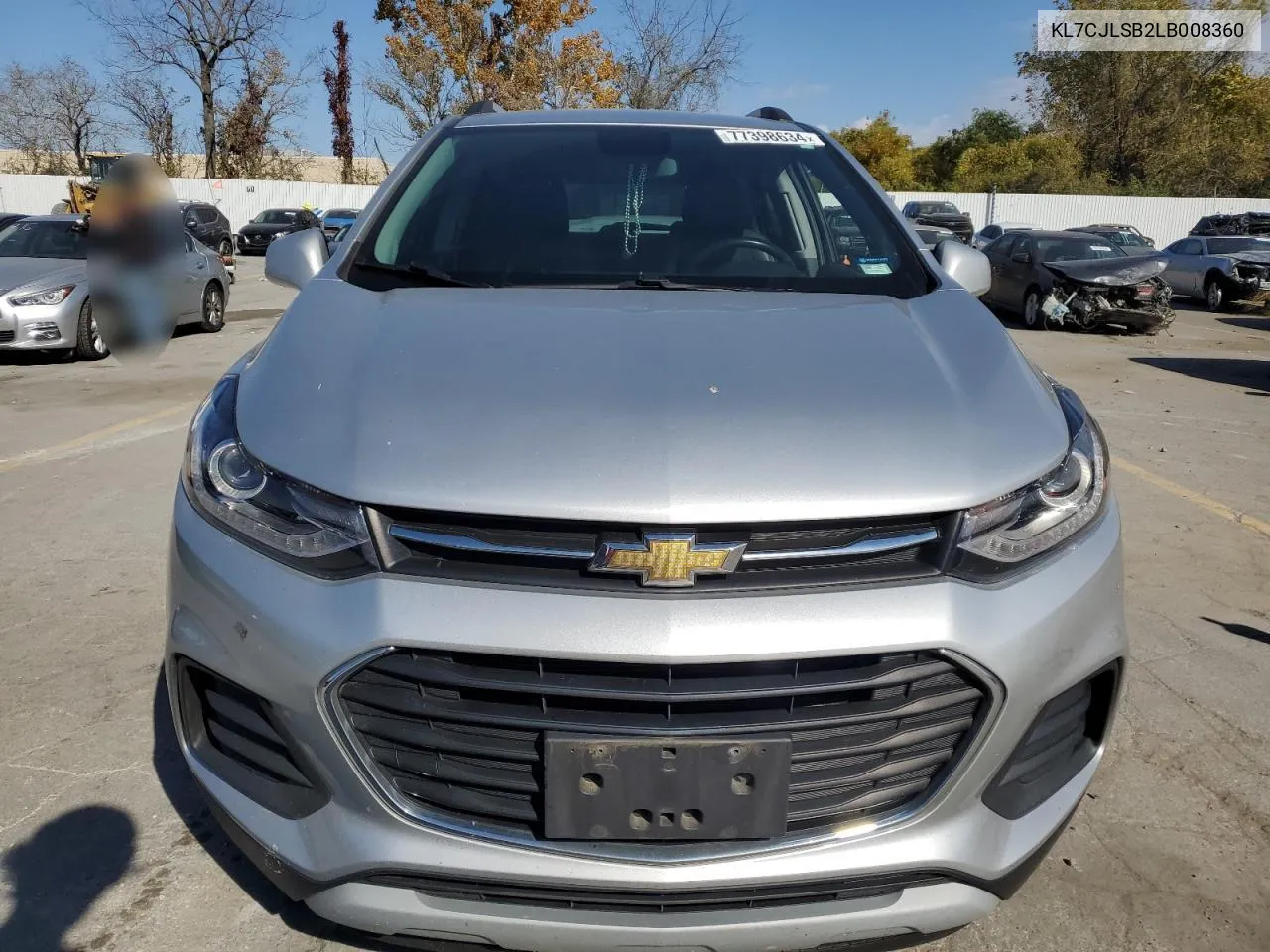 2020 Chevrolet Trax 1Lt VIN: KL7CJLSB2LB008360 Lot: 77398634