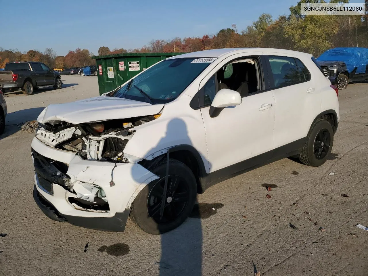 2020 Chevrolet Trax Ls VIN: 3GNCJNSB6LL112080 Lot: 77468994