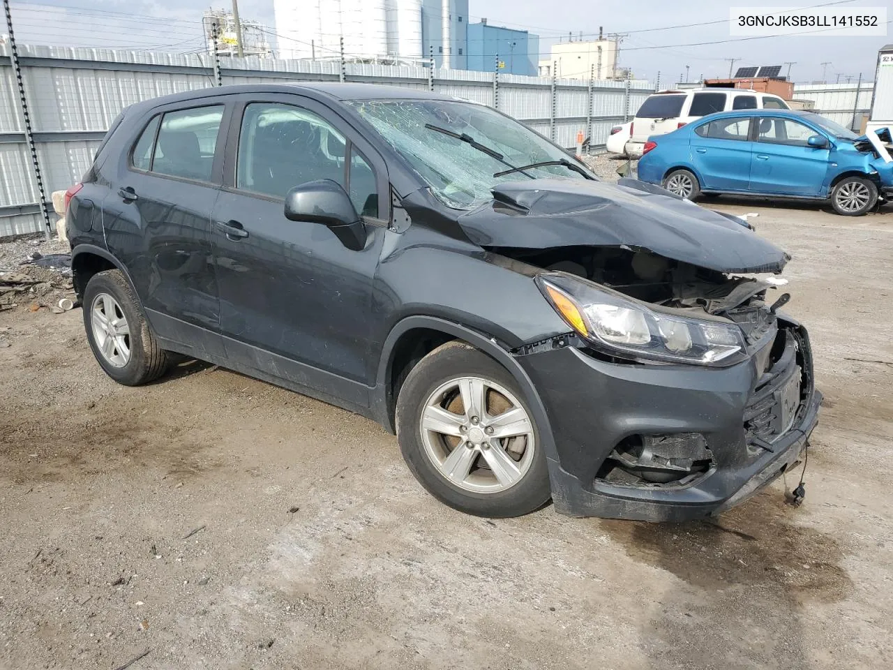 2020 Chevrolet Trax Ls VIN: 3GNCJKSB3LL141552 Lot: 77633184