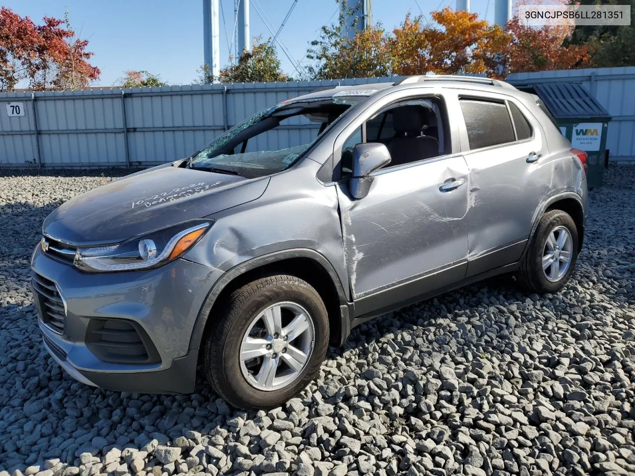 2020 Chevrolet Trax 1Lt VIN: 3GNCJPSB6LL281351 Lot: 77699374