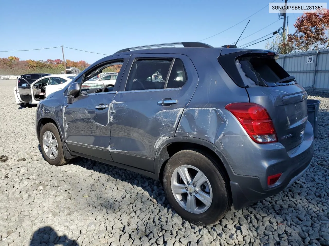 2020 Chevrolet Trax 1Lt VIN: 3GNCJPSB6LL281351 Lot: 77699374