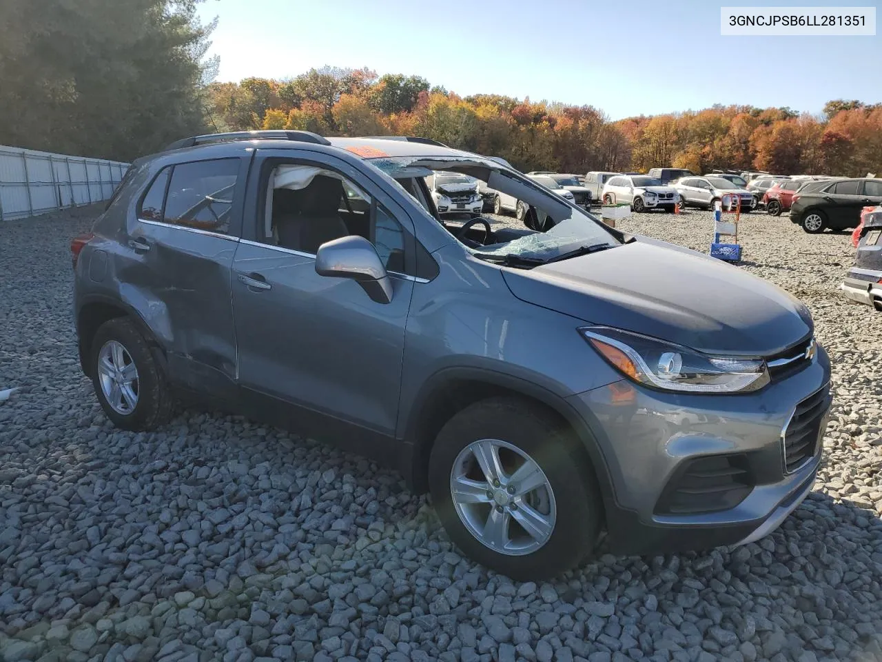 2020 Chevrolet Trax 1Lt VIN: 3GNCJPSB6LL281351 Lot: 77699374