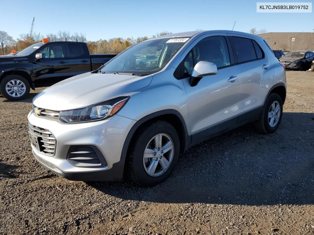 2020 Chevrolet Trax Ls VIN: KL7CJNSB3LB019752 Lot: 77787204