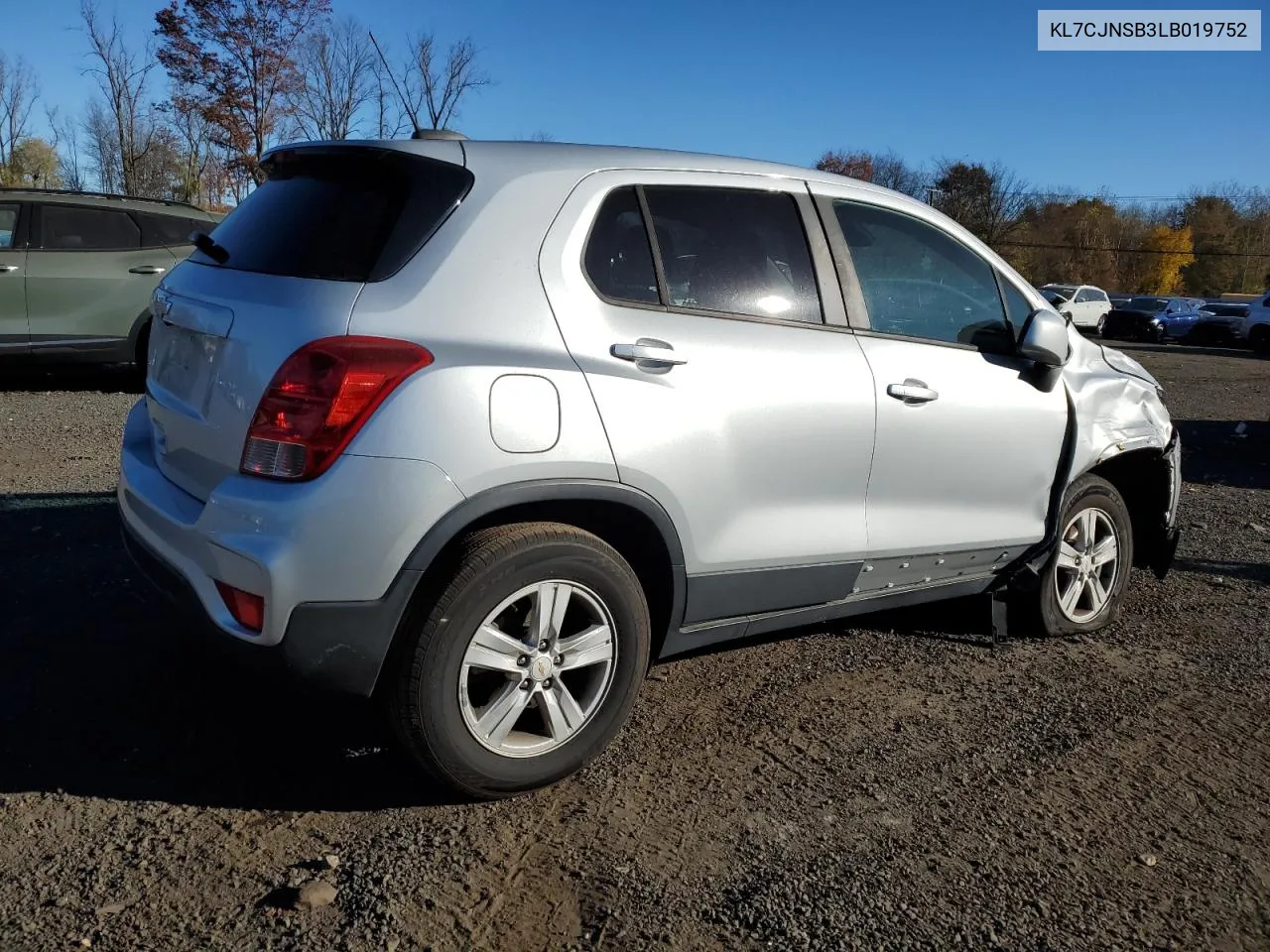 2020 Chevrolet Trax Ls VIN: KL7CJNSB3LB019752 Lot: 77787204