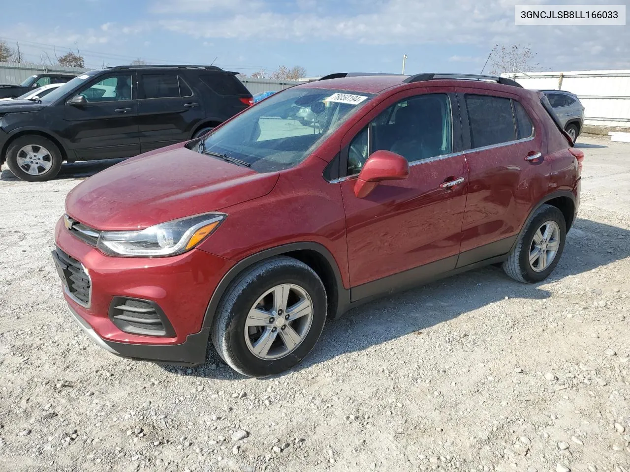 2020 Chevrolet Trax 1Lt VIN: 3GNCJLSB8LL166033 Lot: 78050194