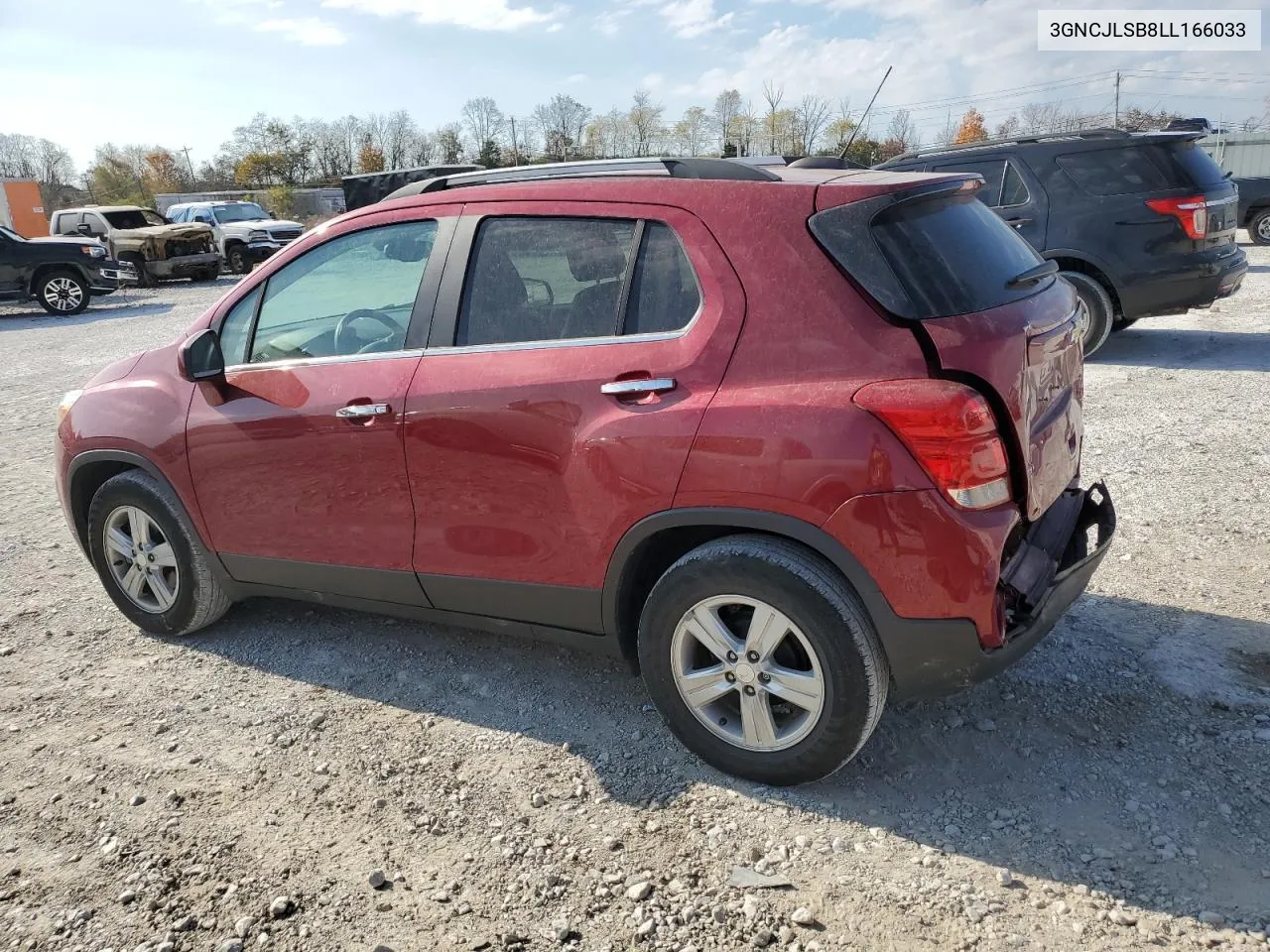 2020 Chevrolet Trax 1Lt VIN: 3GNCJLSB8LL166033 Lot: 78050194