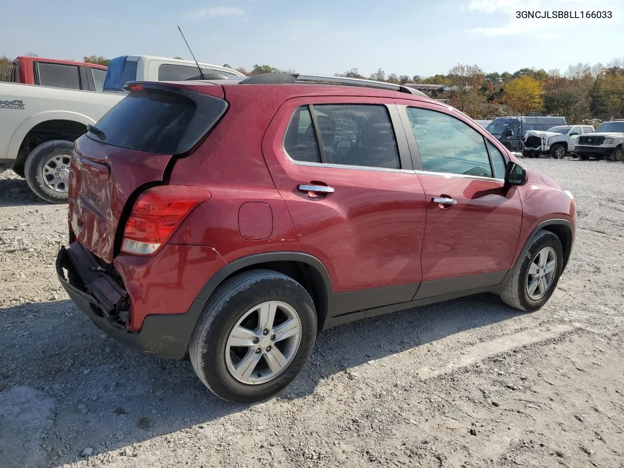 2020 Chevrolet Trax 1Lt VIN: 3GNCJLSB8LL166033 Lot: 78050194