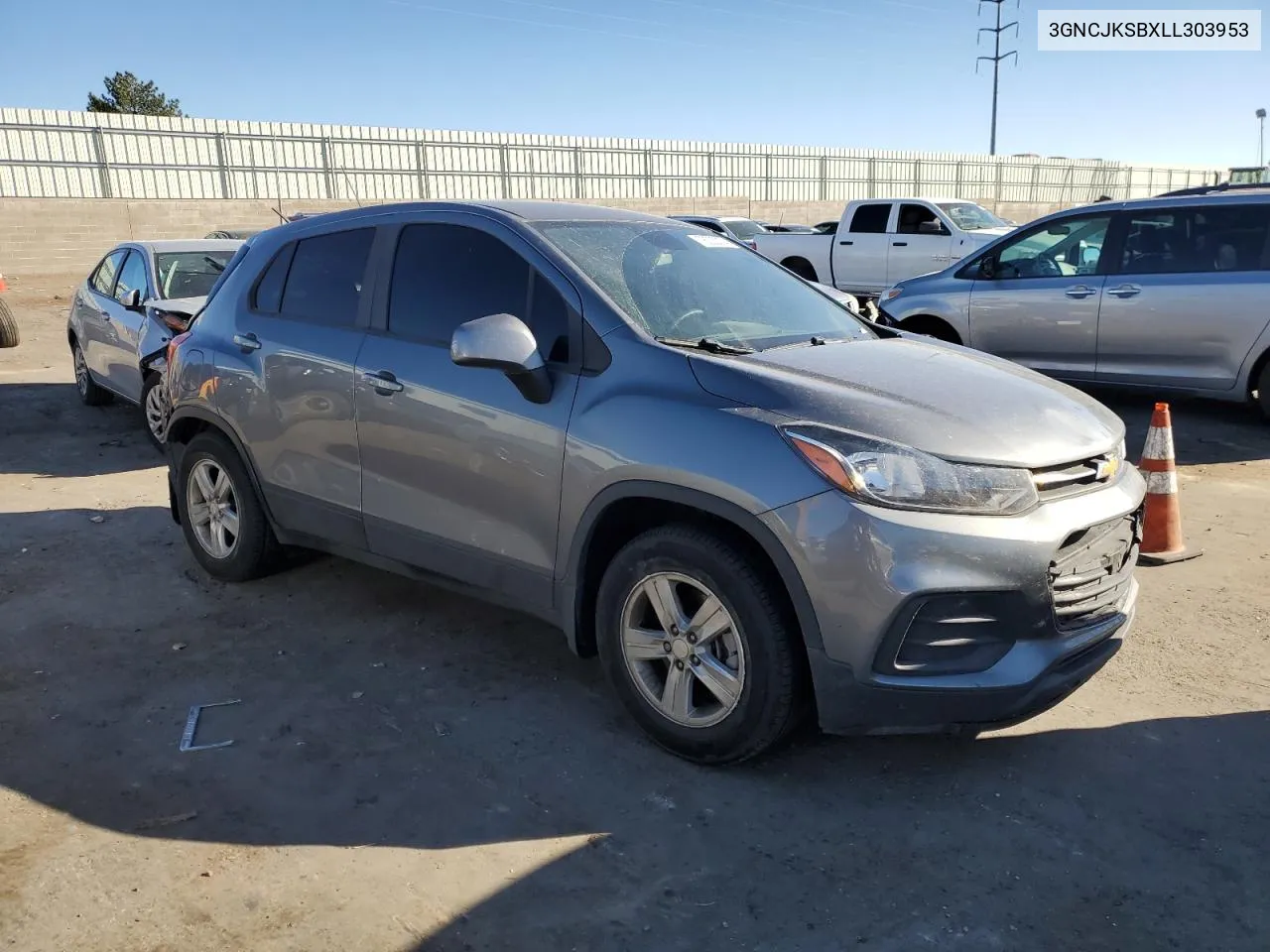 2020 Chevrolet Trax Ls VIN: 3GNCJKSBXLL303953 Lot: 78323074