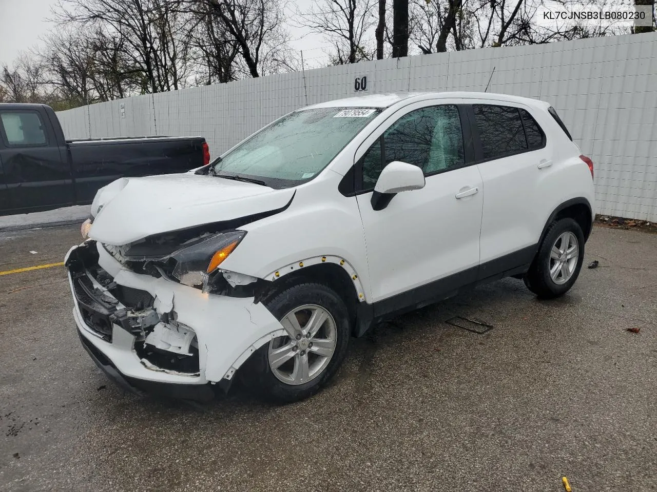 2020 Chevrolet Trax Ls VIN: KL7CJNSB3LB080230 Lot: 79079554