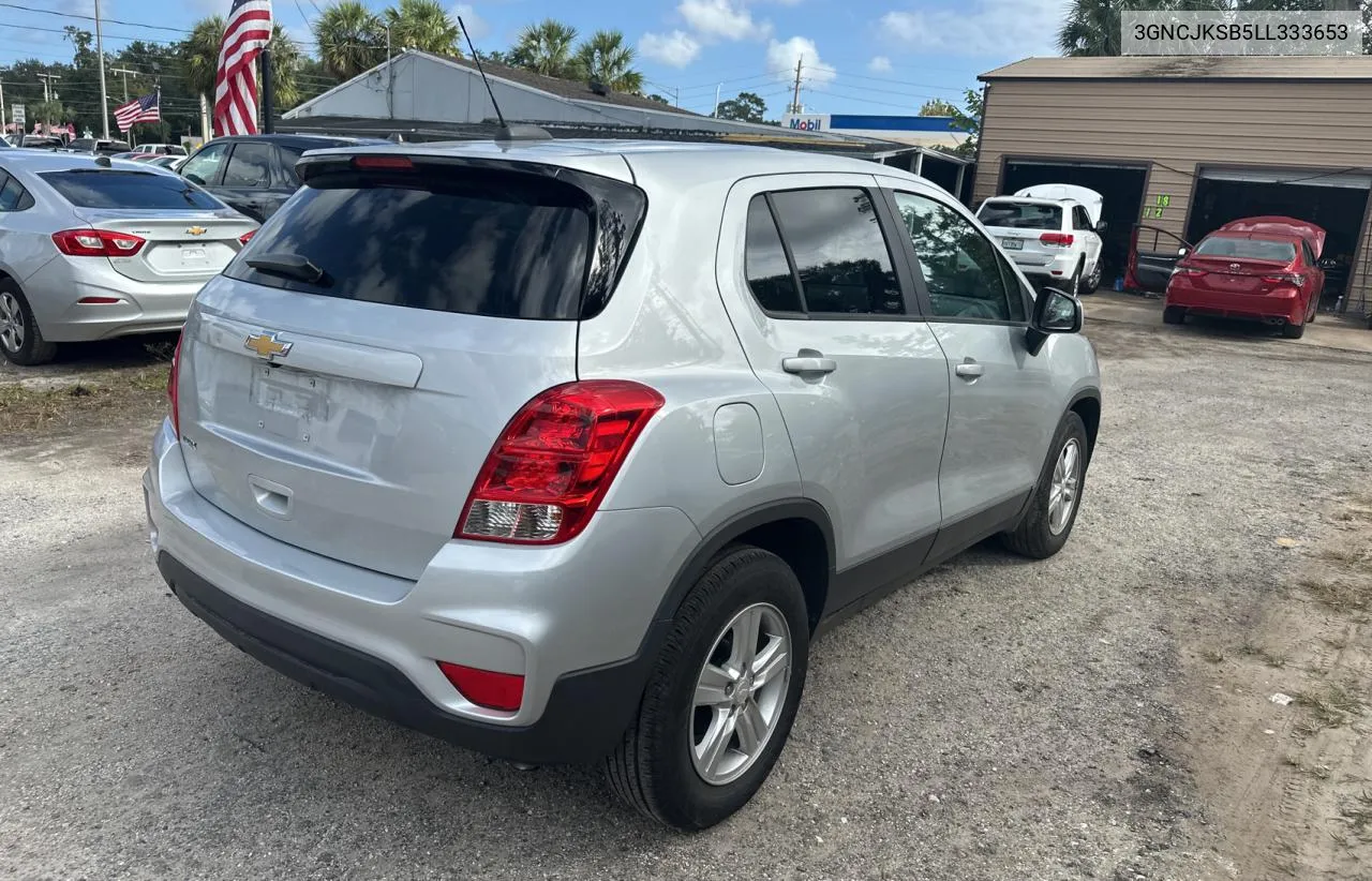 2020 Chevrolet Trax Ls VIN: 3GNCJKSB5LL333653 Lot: 79653004