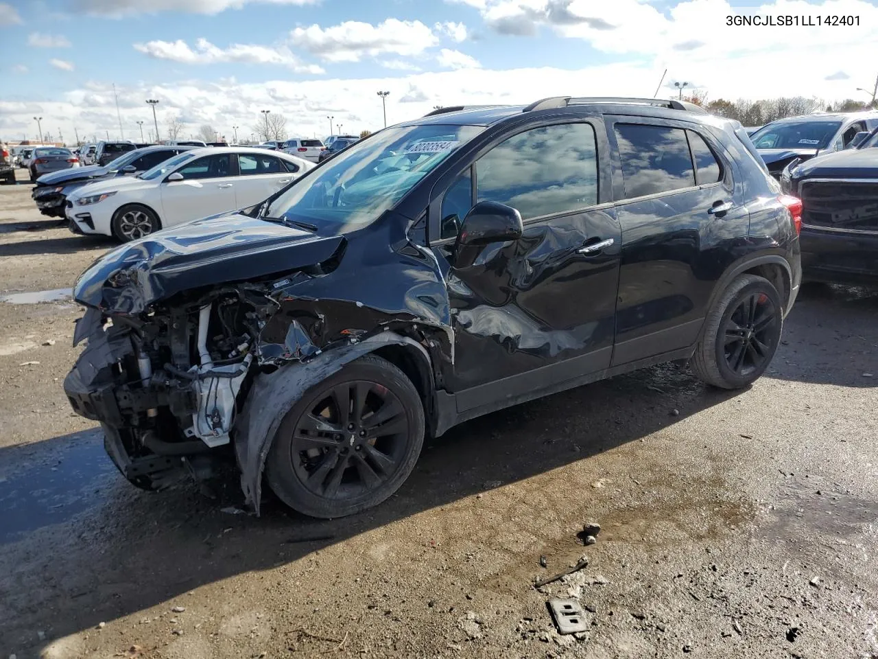 2020 Chevrolet Trax 1Lt VIN: 3GNCJLSB1LL142401 Lot: 80303584