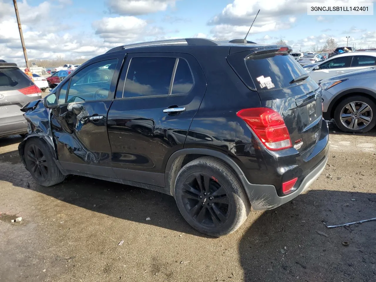 2020 Chevrolet Trax 1Lt VIN: 3GNCJLSB1LL142401 Lot: 80303584