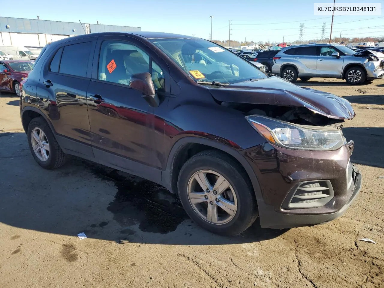 2020 Chevrolet Trax Ls VIN: KL7CJKSB7LB348131 Lot: 80338084