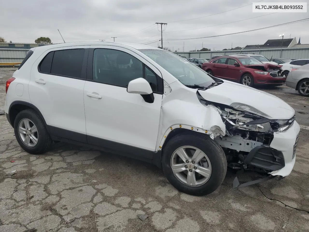 2020 Chevrolet Trax Ls VIN: KL7CJKSB4LB093552 Lot: 80856184