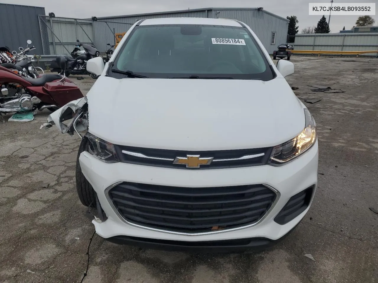 2020 Chevrolet Trax Ls VIN: KL7CJKSB4LB093552 Lot: 80856184