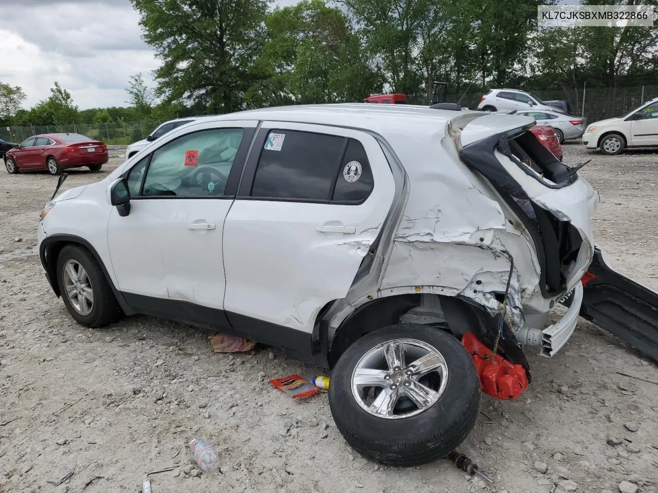 2021 Chevrolet Trax Ls VIN: KL7CJKSBXMB322866 Lot: 57736694