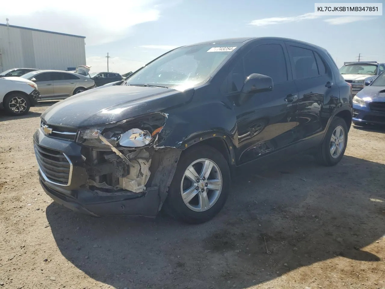 2021 Chevrolet Trax Ls VIN: KL7CJKSB1MB347851 Lot: 57743254