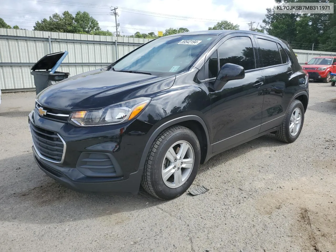 2021 Chevrolet Trax Ls VIN: KL7CJKSB7MB311971 Lot: 59542194