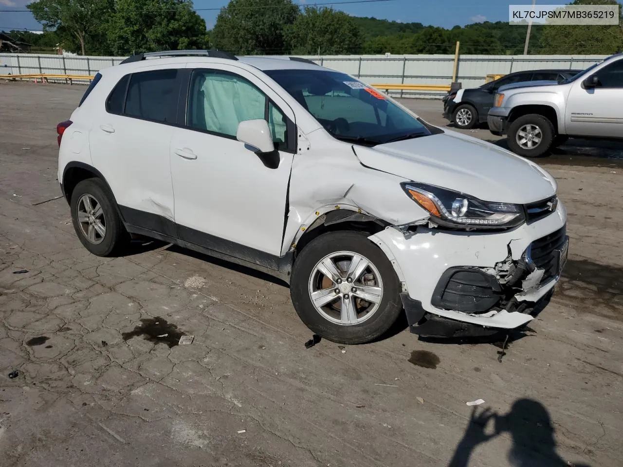 2021 Chevrolet Trax 1Lt VIN: KL7CJPSM7MB365219 Lot: 59978754